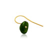 Gold plated Hook Earring with Chrome Diopside