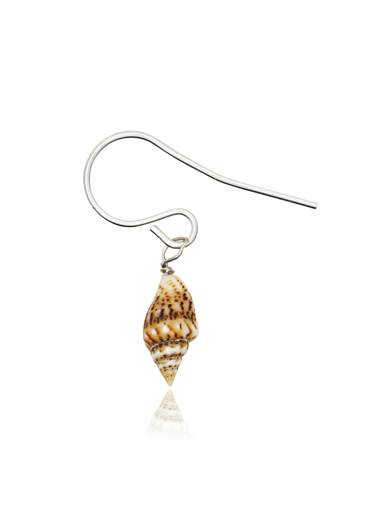 Silver Hook Earring with Seashell