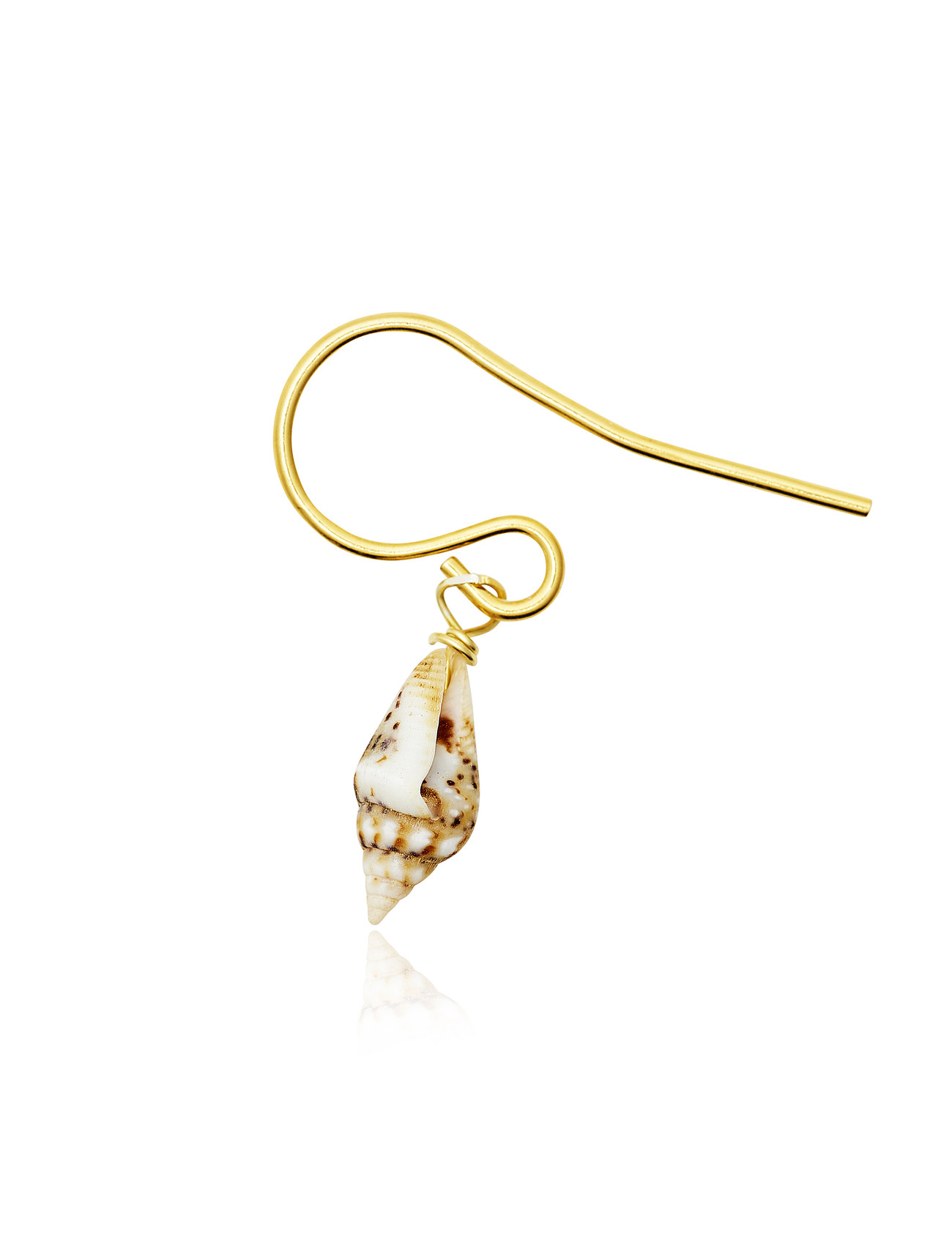 Gold plated Hook Earring with Seashell