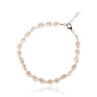 Choker Anklet with White Keshi Pearls