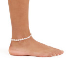 Choker Anklet with White Keshi Pearls