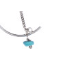 Silver Hoop Earring with Turquoise