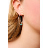 Silver Hoop Earring with Turquoise