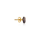 Gold plated Black Keshi Stud Earring